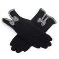 Women's Touchscreen Lace Gloves – Cashmere Warm with Bow