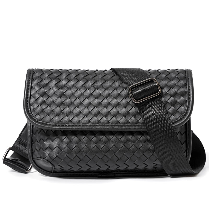 Men's Leather Shoulder Bag Check | Crossbody Street Messenger Bag