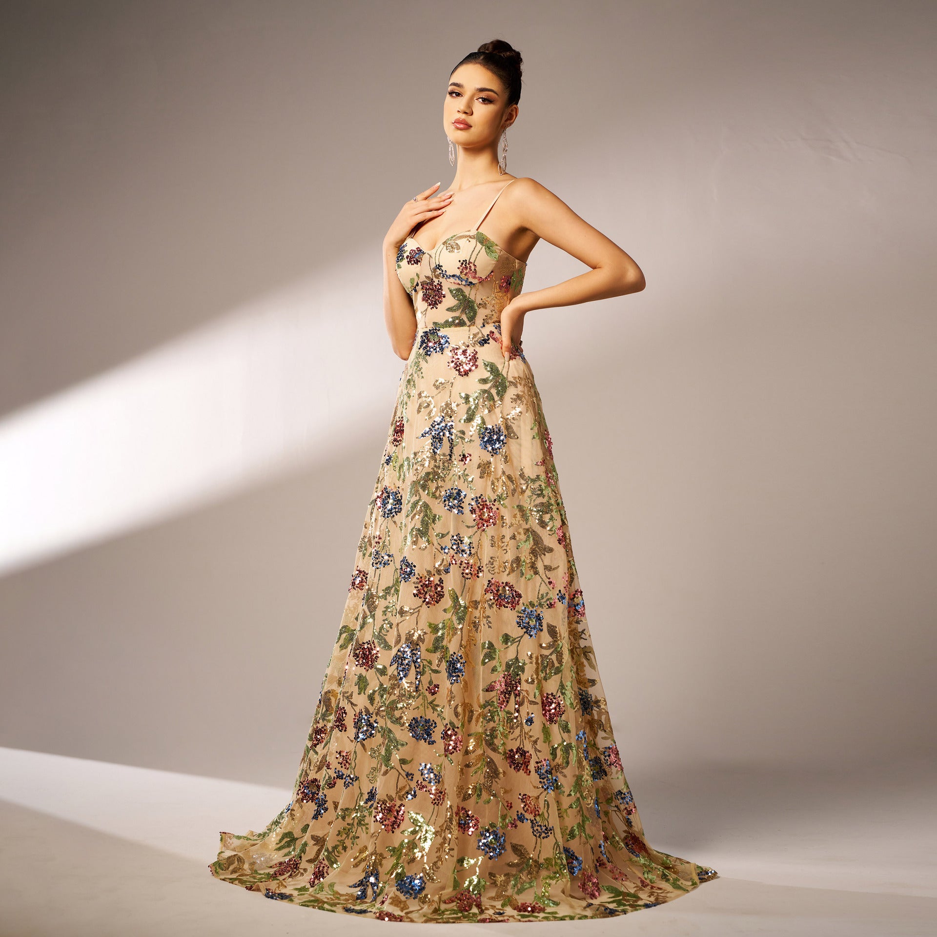 Sequin Evening Dress Women Elegant | Glamour Maxi Dress Festive
