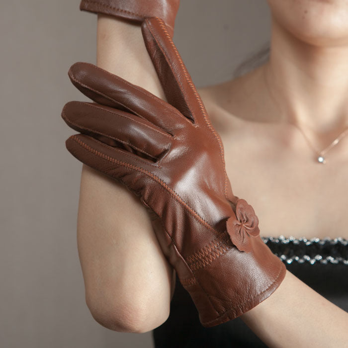 Damen Fingerlose Handschuhe mit Schmetterling – Korean Style