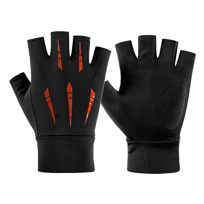 Half-Finger Gloves Summer Ice Silk Non-slip Breathable