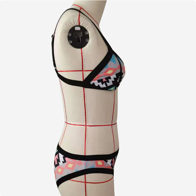 Brazilian Damen Bikini | Geometrische Sexy Swimwear