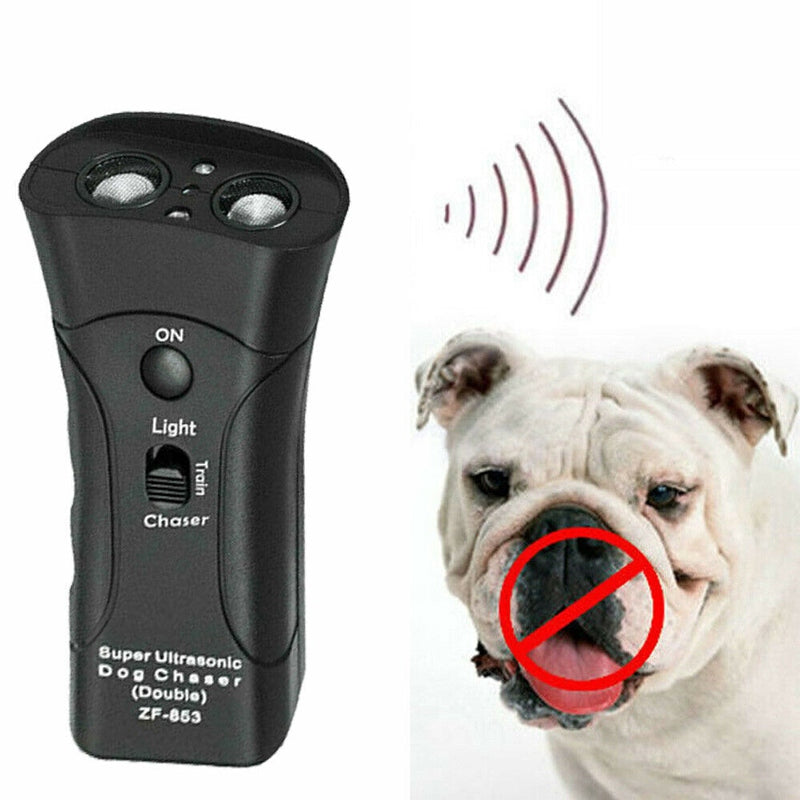 Ultrasonic Dog Trainer | Anti Bark Device with LED 3-in-1