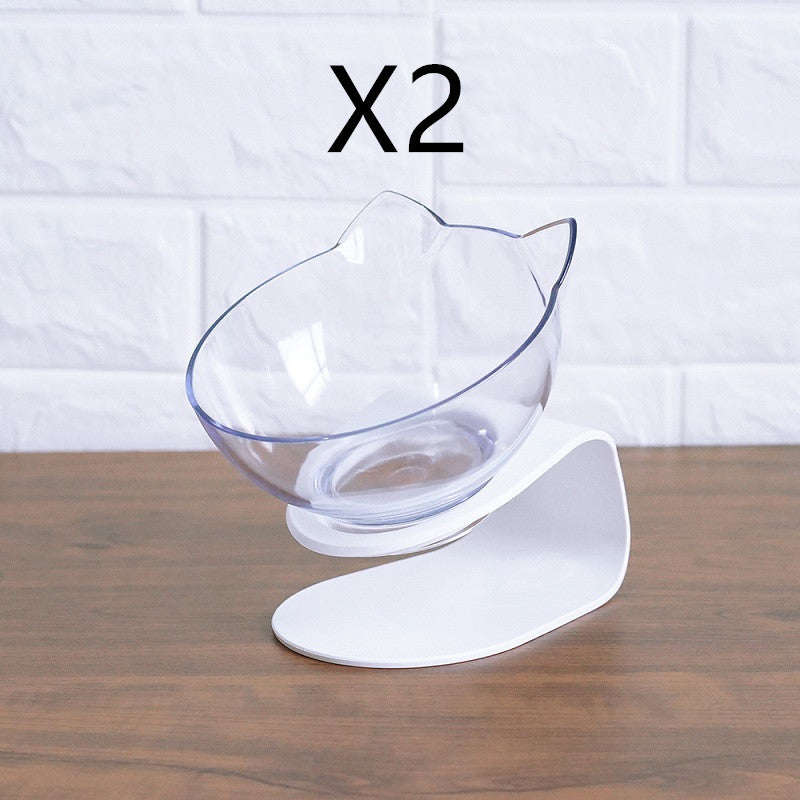Double Bowl Dog Cat | Elevated Non-Slip Feeder Set