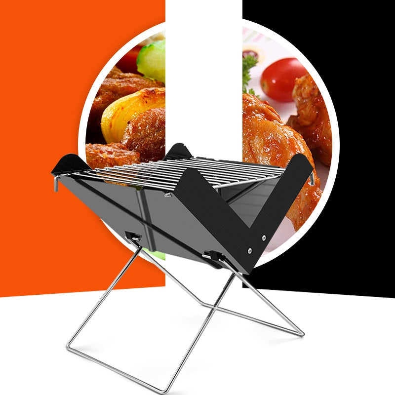 Klappbarer BBQ Grill Premium – Tragbarer Holzkohlegrill für Outdoor