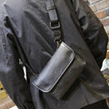 Men's Leather Shoulder Bag Check | Crossbody Street Messenger Bag