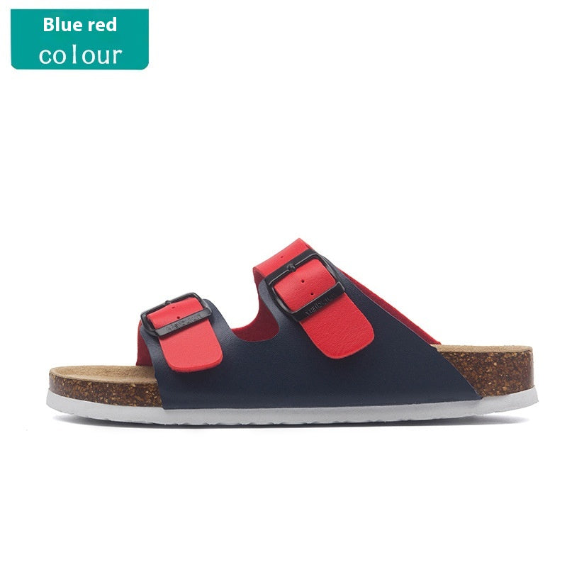 Men's Cork Sandals | Buckle Slippers Comfortable Non-slip
