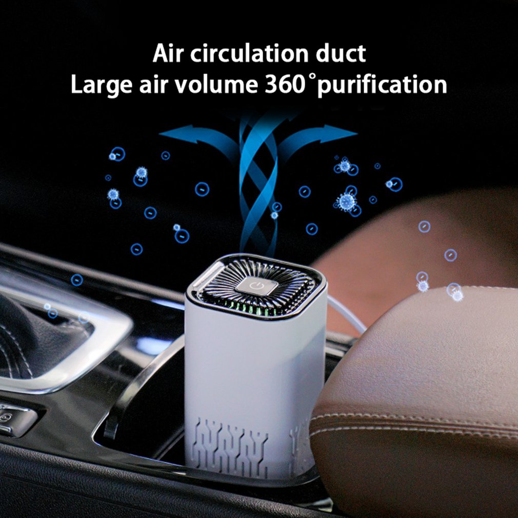 Portable Car Air Purifier - Negative Ion Air Filter for Car & Home