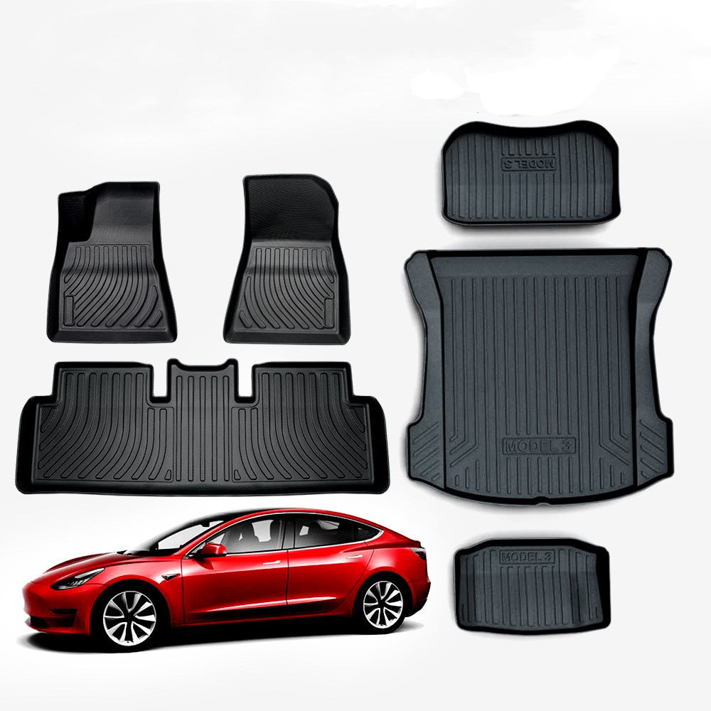 Tesla floor mats precisely fitting non-slip durable interior protection