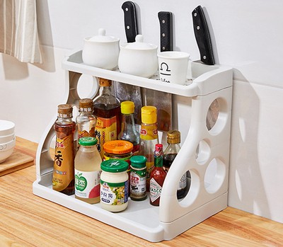 Multi-tier kitchen shelf | Space-saving kitchen organizer