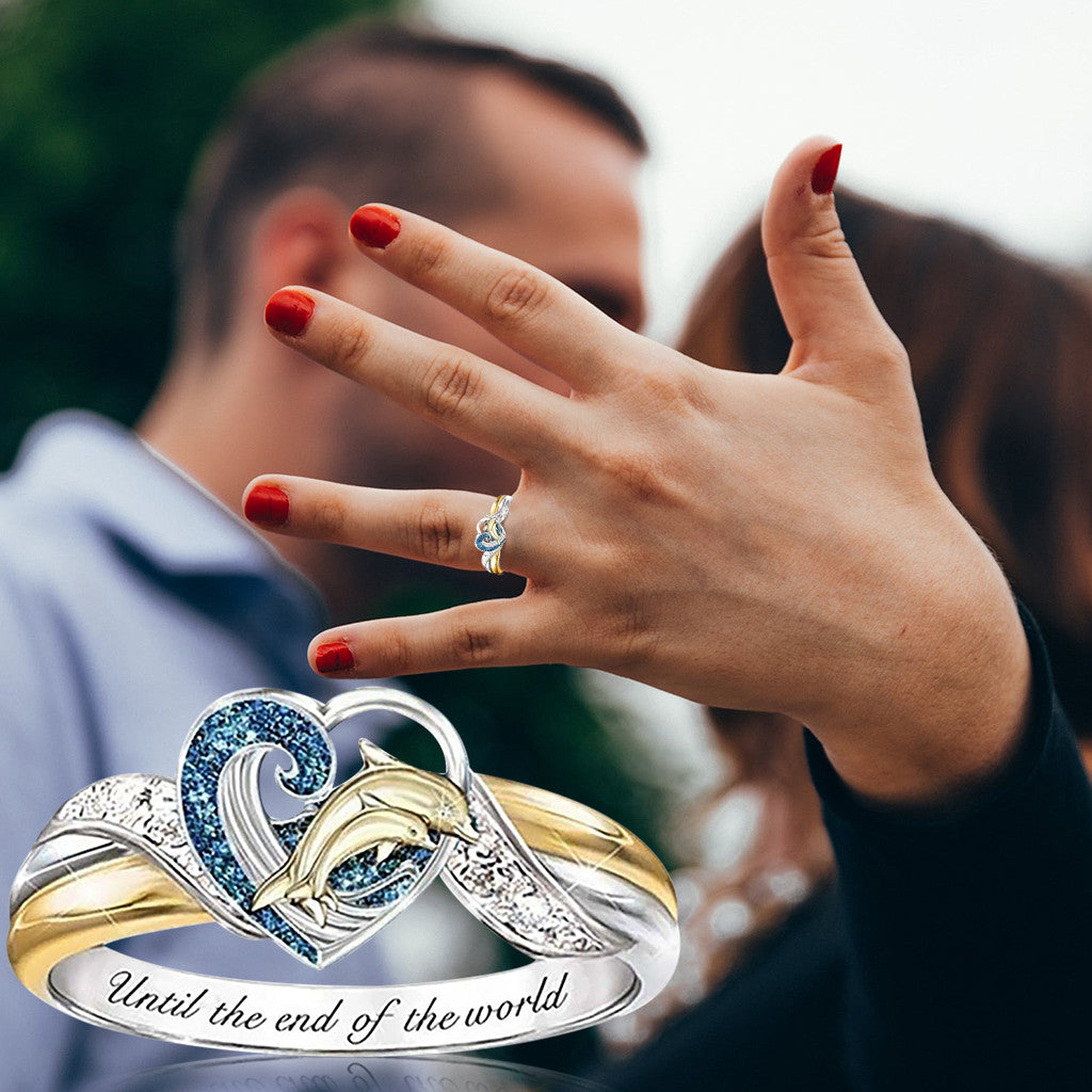 Delfin Saphir Verlobungsring – Eleganter Ozean Inspirierter Damenring