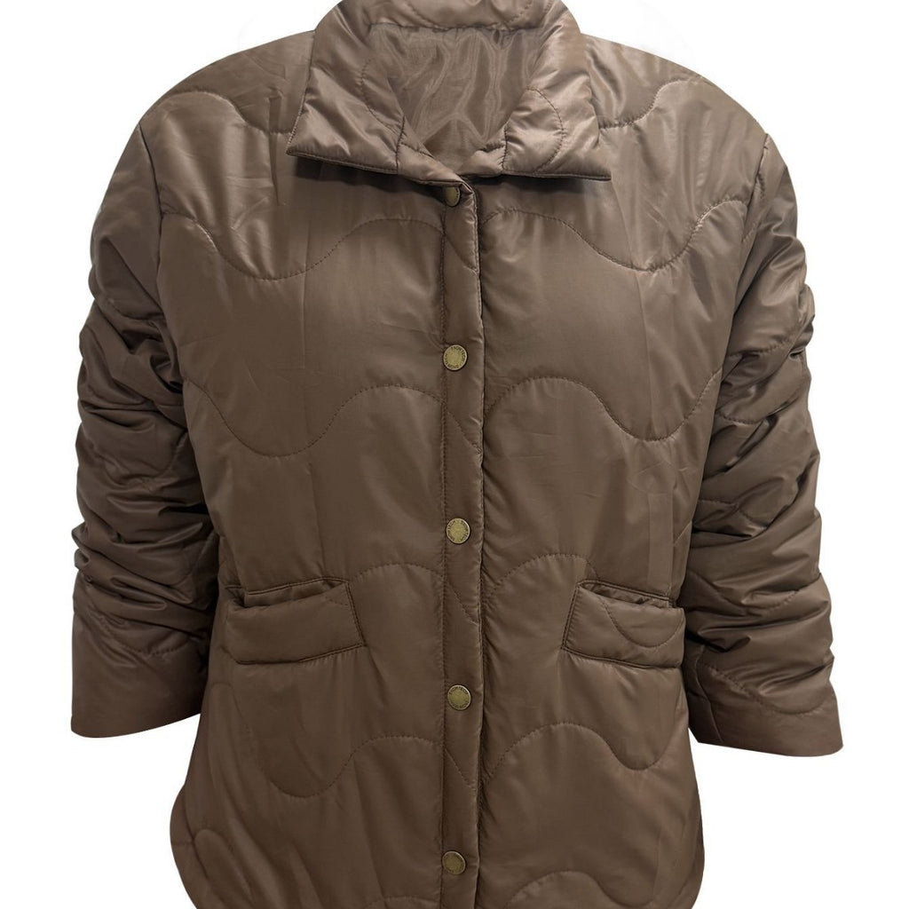 Women's Short Coat | Elegant Fashion Coat with Buttons