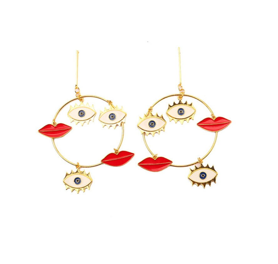 LOVE Statement Earrings - Punk Style Drop Earrings with Modern Design