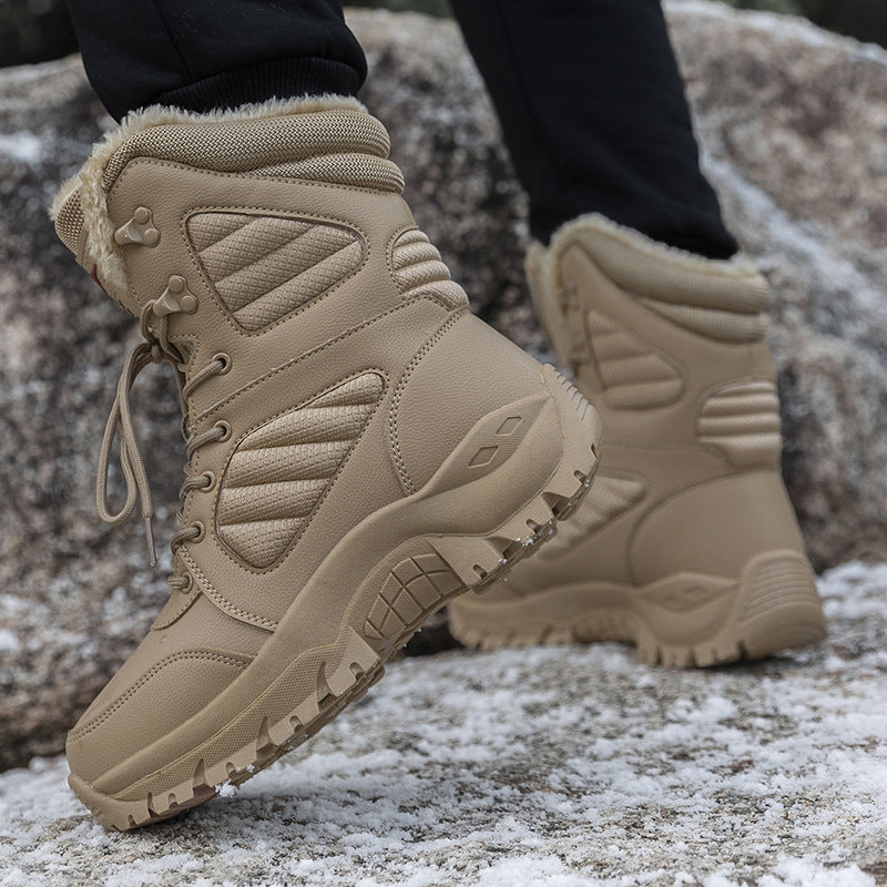 Men's Waterproof Snow Boots - Warm Insulated Ski Winter Boots