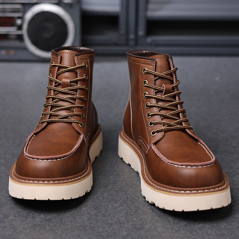 Men's Waterproof Martens Boots - Non-Slip Winter Combat Boots