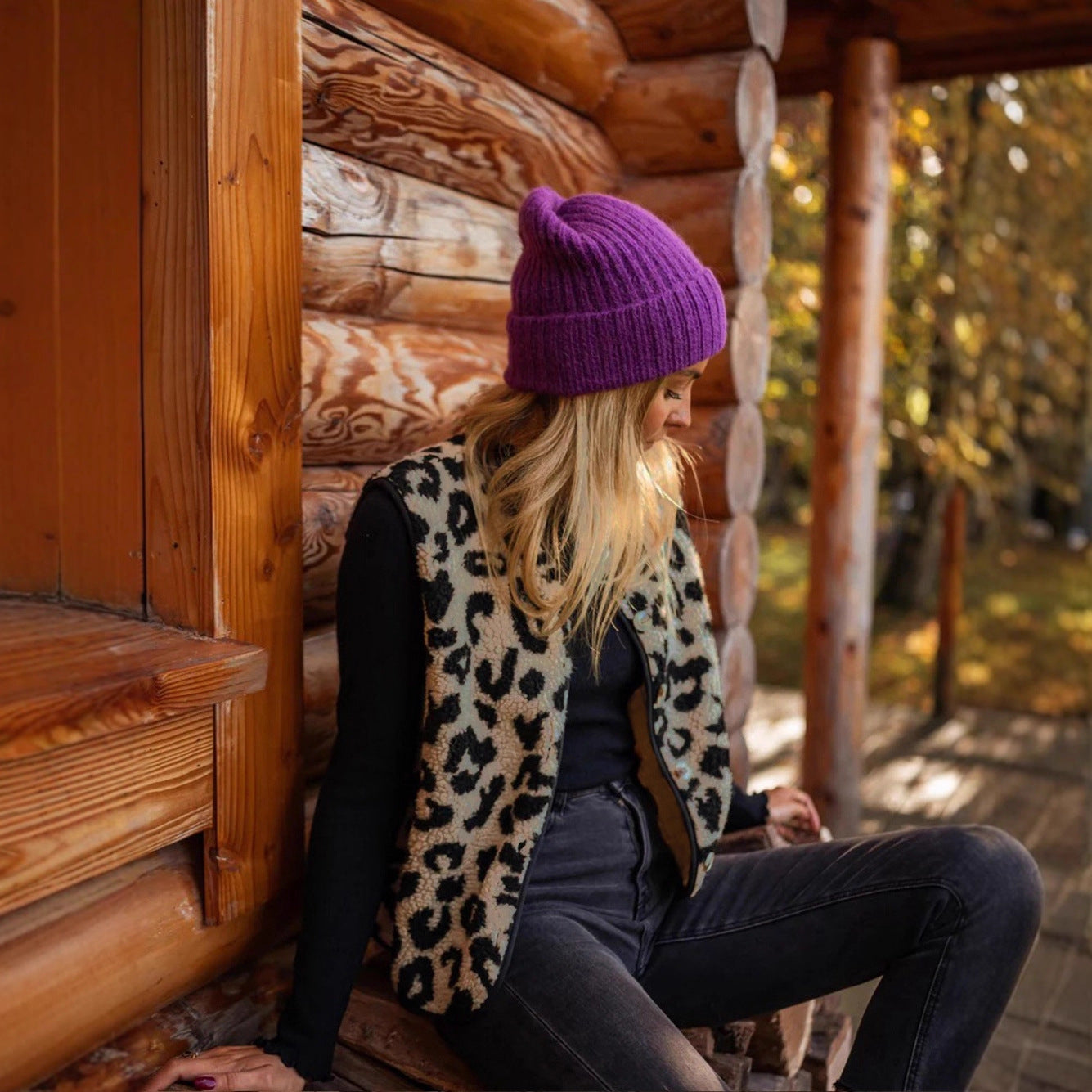 Damen Kunstfellweste Leopard – Elegant, Warm & Stylisch
