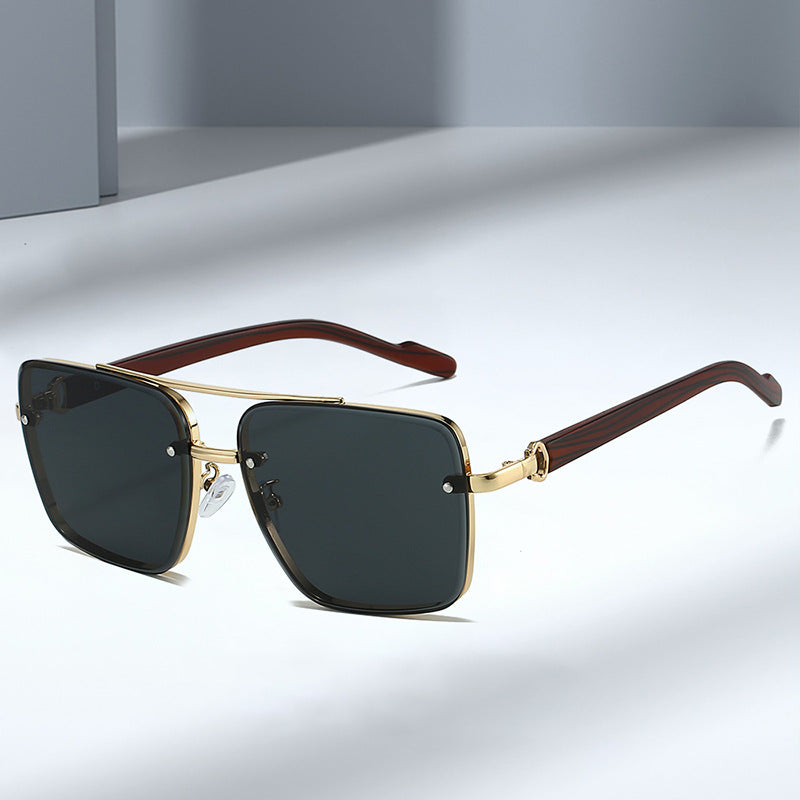 Herren Sonnenbrille Doppelsteg | Holzoptik | Moderne Brille