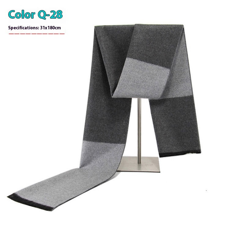 Men's Business Scarf striped soft warm elegant winter