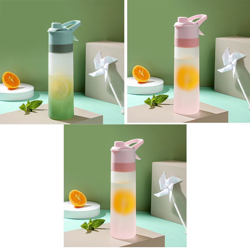 Spray Drinking Bottle Premium – Sports Water Bottle with Mist Function