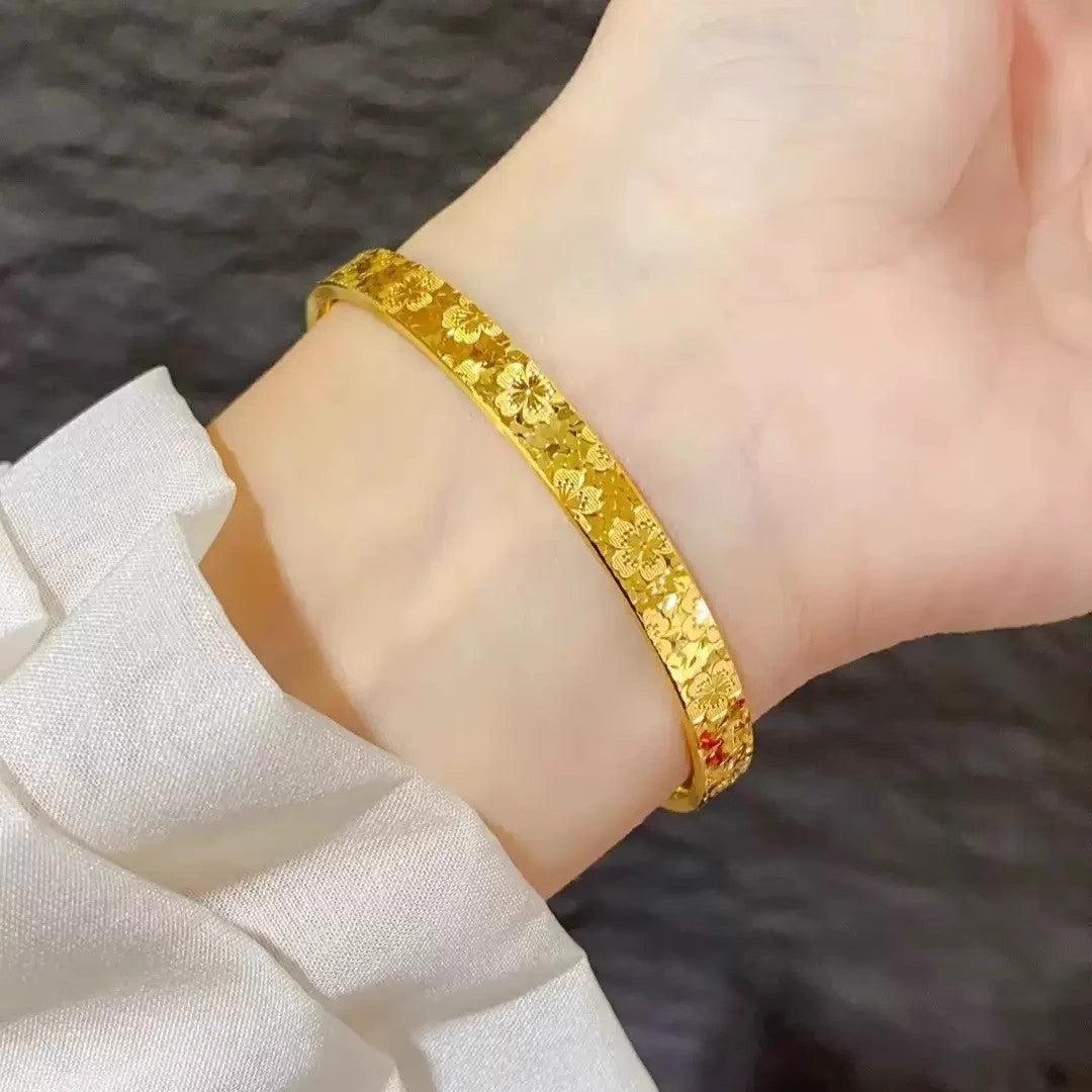 Sakura Crushed Ice Armband für Damen, massiv, hochwertig, im Crushed-Ice-Stil