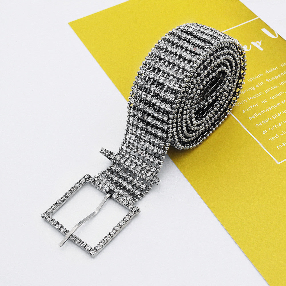 Women's Rhinestone Belt Elegant | Sparkly Belt Party Glamour