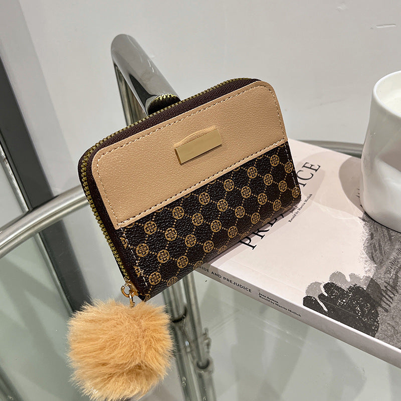 Women's Korean Wallet | Short Wallet with Color Contrast
