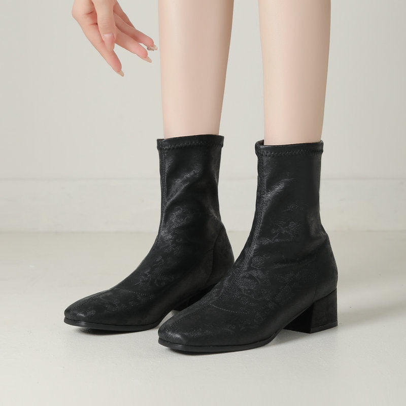 Women's Ankle Boots Elegance – Chinese Style Meets French Fashion