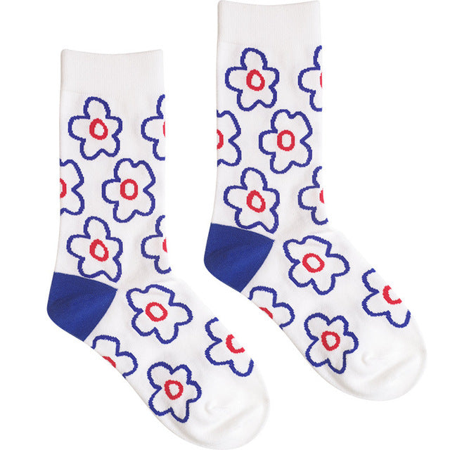 Women's Cotton Socks Floral Cartoon | Cute Trendy Socks