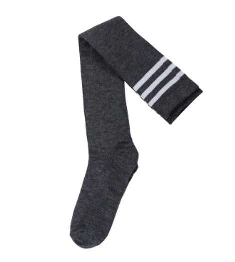 Damen Overknee Streifen Socken – College Style Japan Look