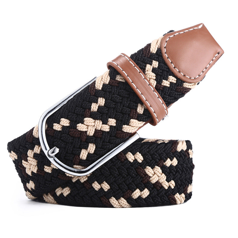 Canvas Stretch Belt Unisex | Woven Adjustable Durable Everyday