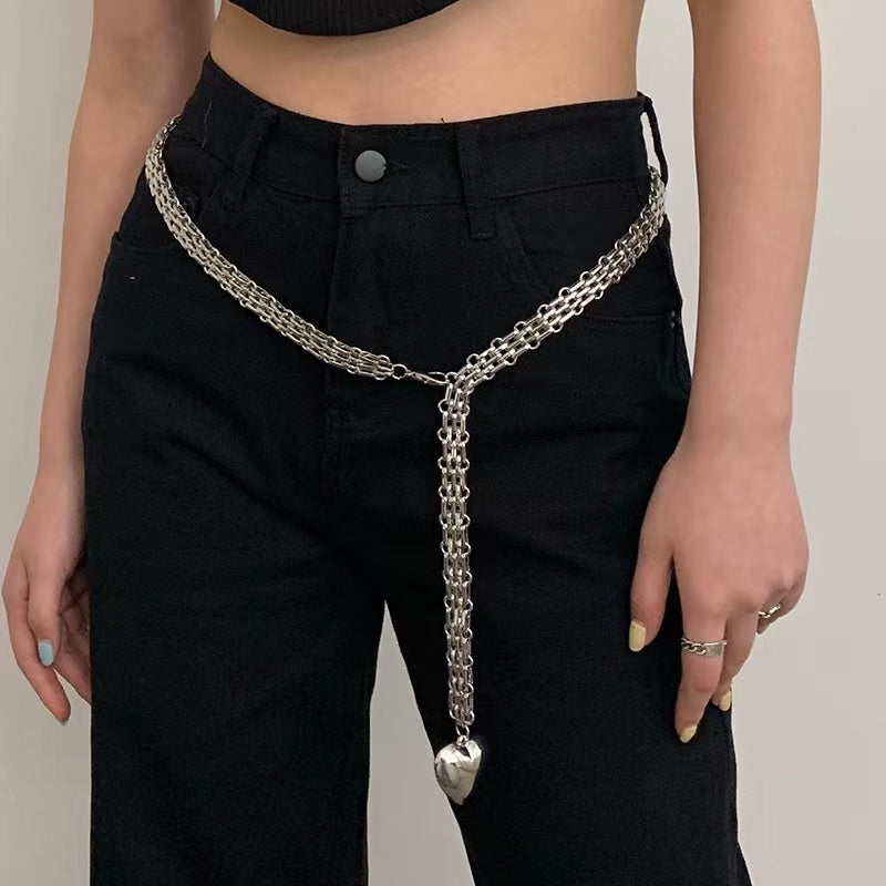 Taillenkette Herz Metall Unisex | Trendige Waist Chain