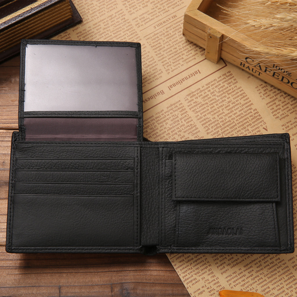 Men's Leather Wallet | Coin Pocket | Compact Bifold
