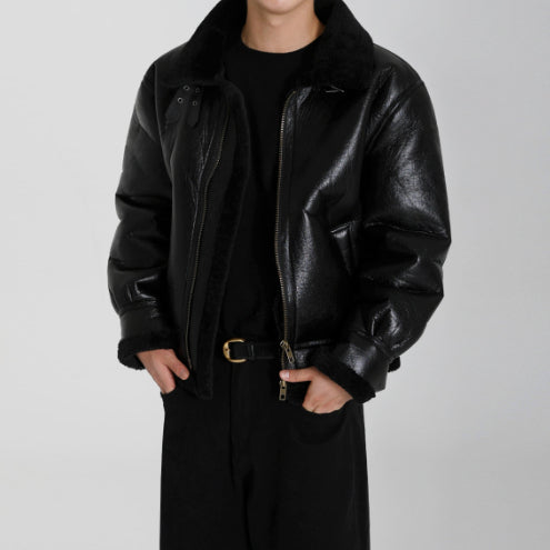 Men's Winter Coat Lambswool - Warm Loose Fit Comfort Coat