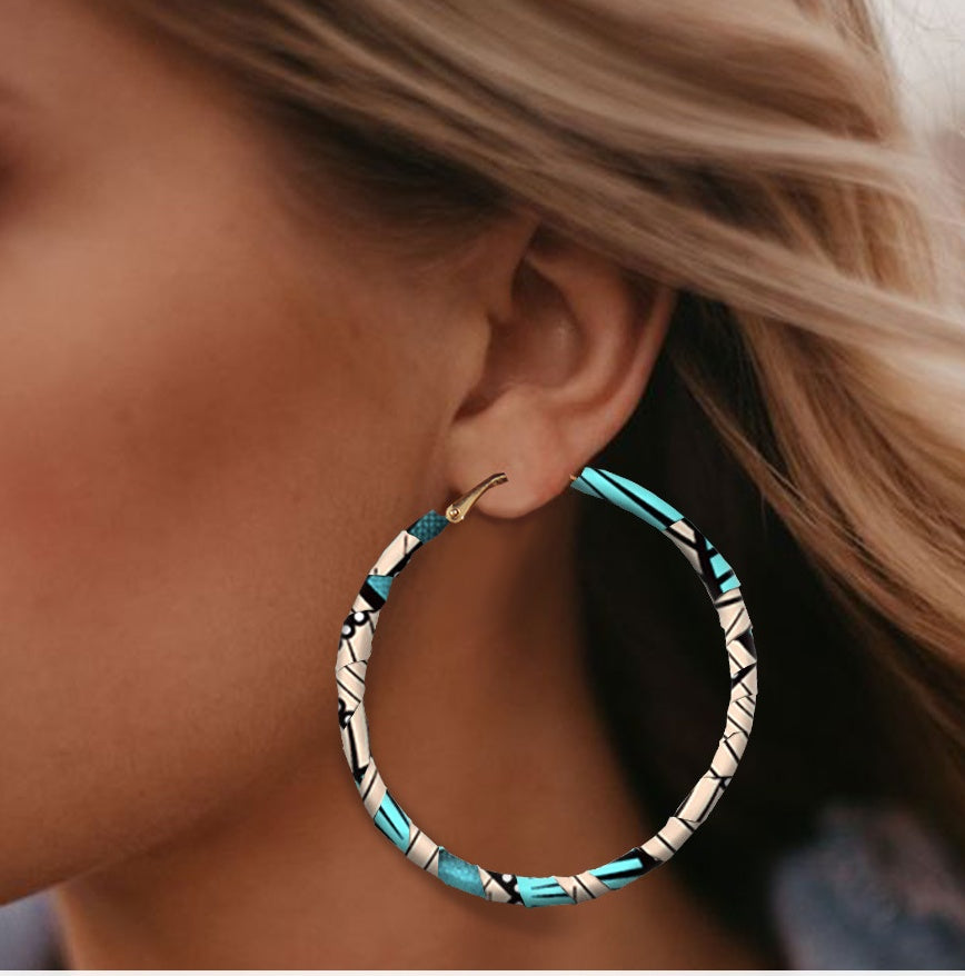 Ethno Print Ohrringe – Stilvolle Boho Statement Ohrhänger für Damen