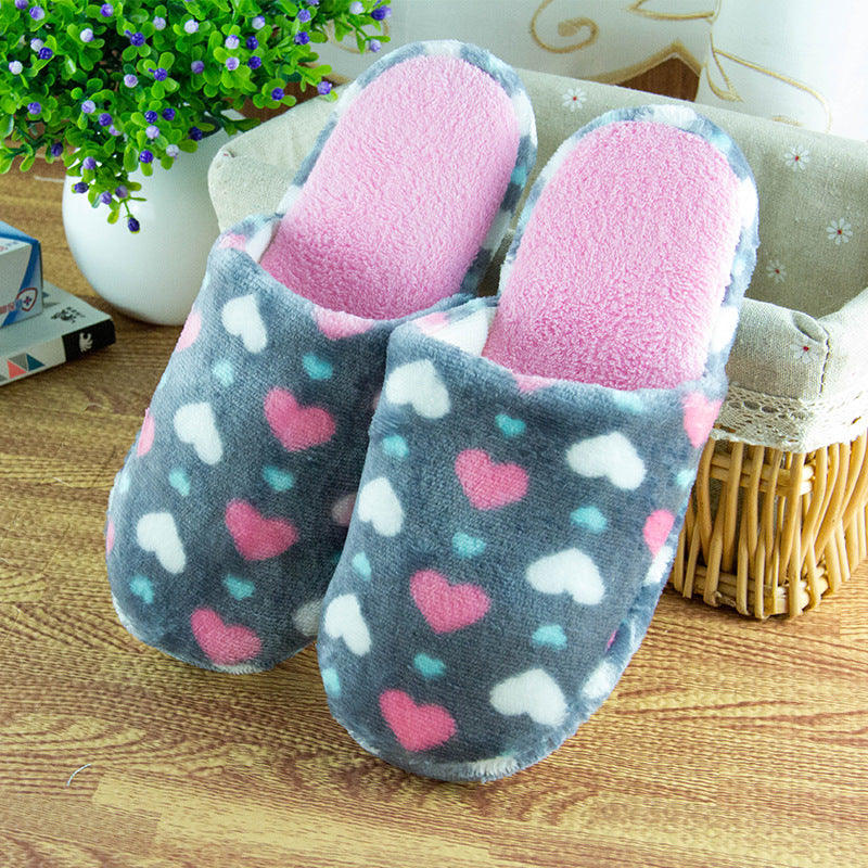 Five. The new cashmere love heart cotton slippers, indoor slippers 4.5 yuan Cixi cotton slipper factory wholesale
