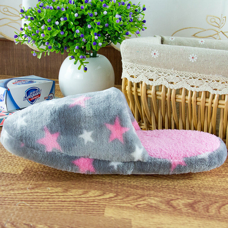 Five. The new cashmere love heart cotton slippers, indoor slippers 4.5 yuan Cixi cotton slipper factory wholesale