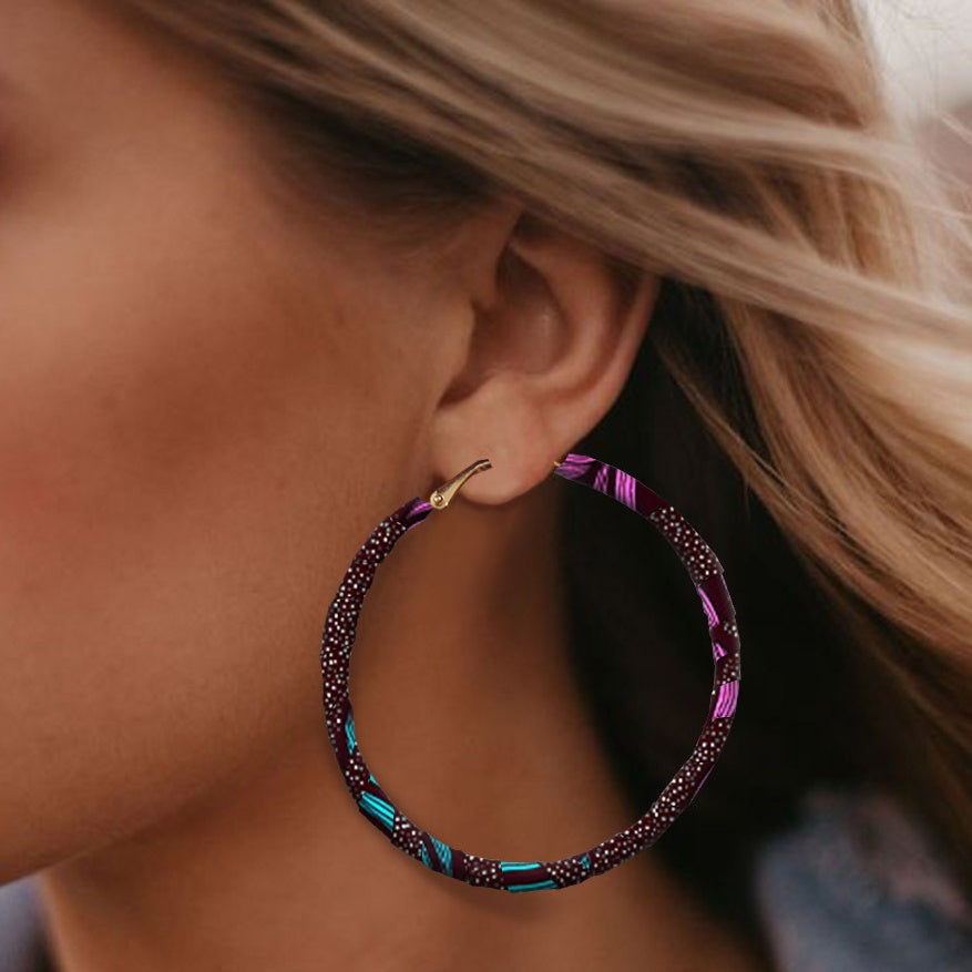 Ethno Print Ohrringe – Stilvolle Boho Statement Ohrhänger für Damen