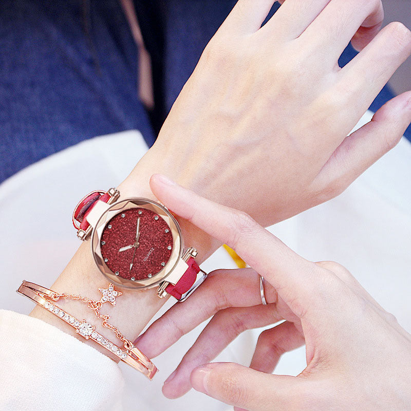 Ladies Electronic Wristwatch Set | Elegant Gift Box Watch