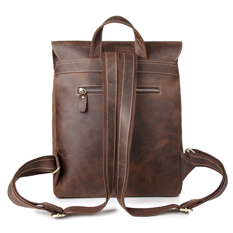 Men's Leather Vintage Backpack | Crazy Horse Laptop Backpack