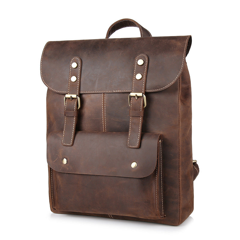Men's Leather Vintage Backpack | Crazy Horse Laptop Backpack