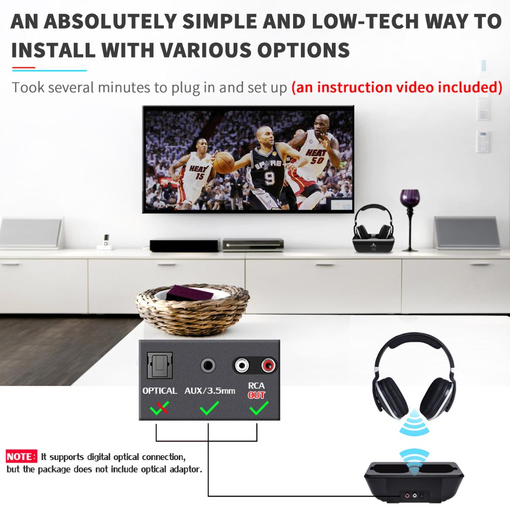 TV Wireless On-Ear Headphones – Bass Bluetooth Headphones