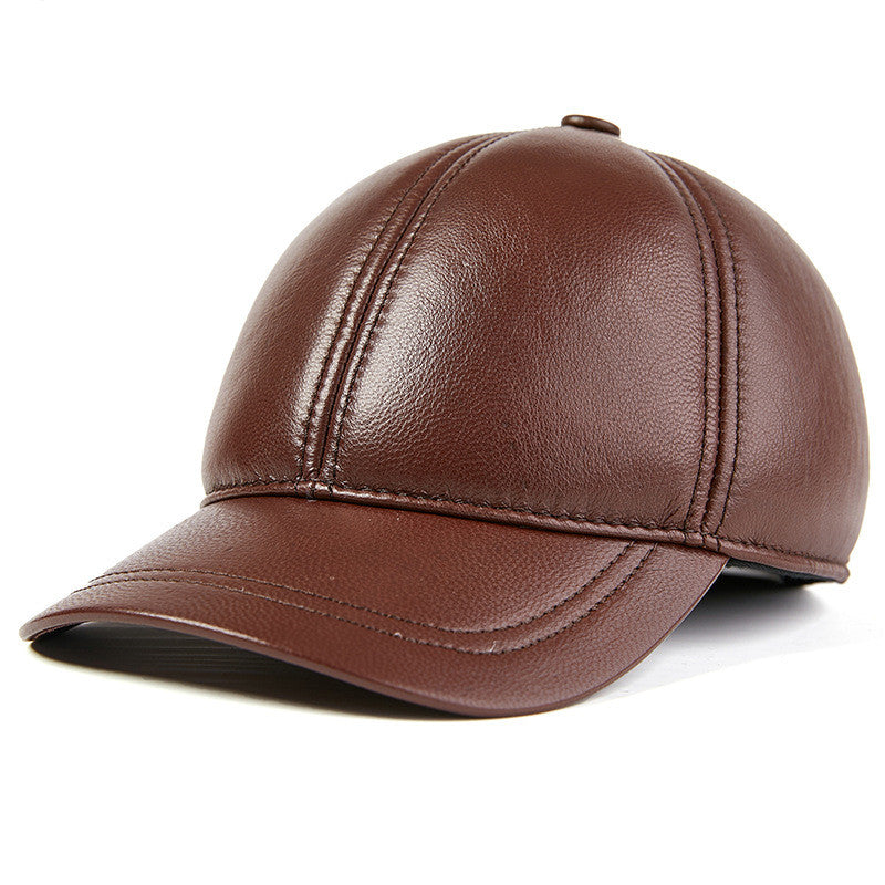 Leather Baseball Cap for Men | Goatskin | Vintage Style Cap