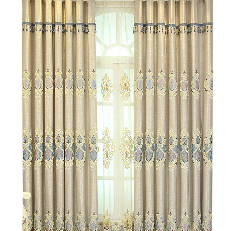 Embroidered Voile Curtain | Crown Design sheer modern