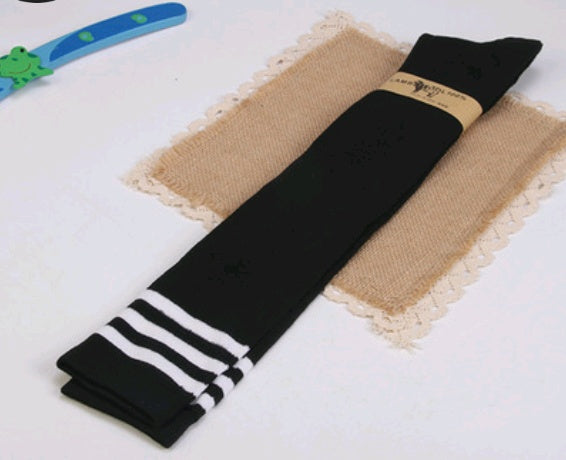 Damen Overknee Streifen Socken – College Style Japan Look