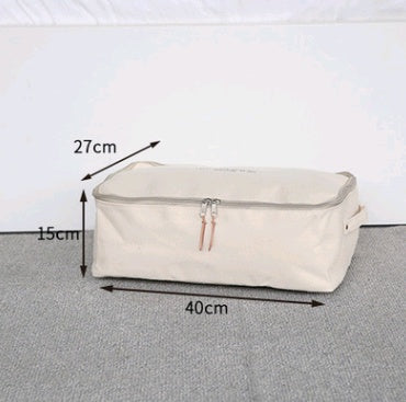 Canvas Storage Box Lid Zipper Clothes Organizer