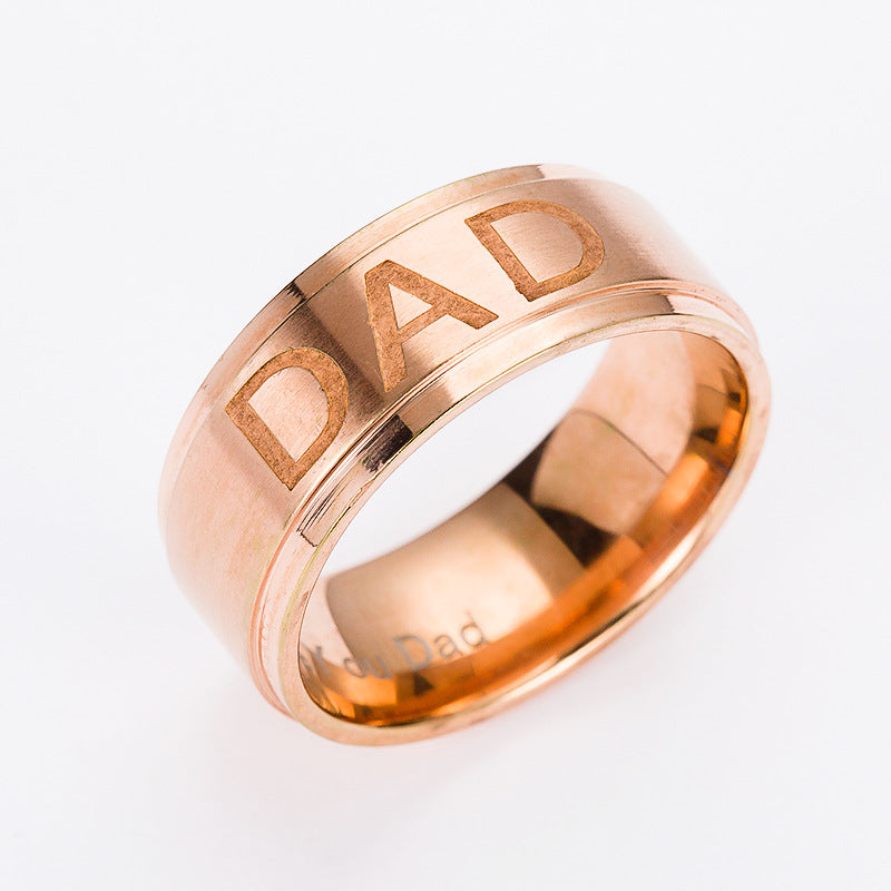 Personalisierter Monogrammring aus Titanstahl – Eleganter gravierter Ring