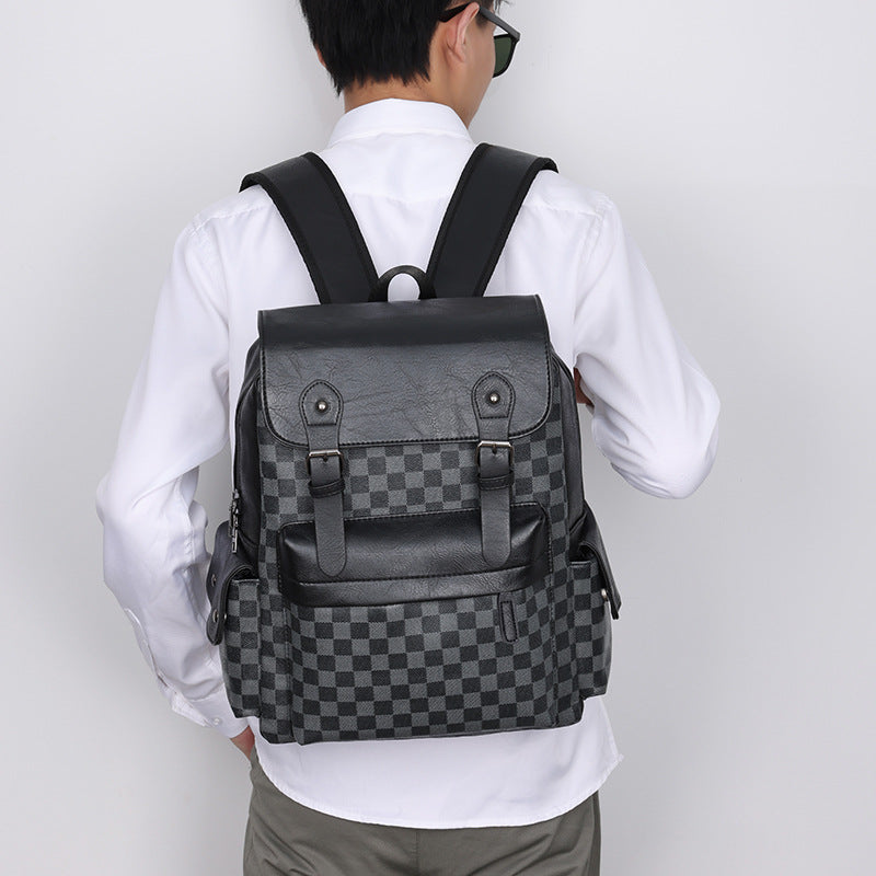 Checked Backpack Large | Travel Leisure | Stylish Backpack