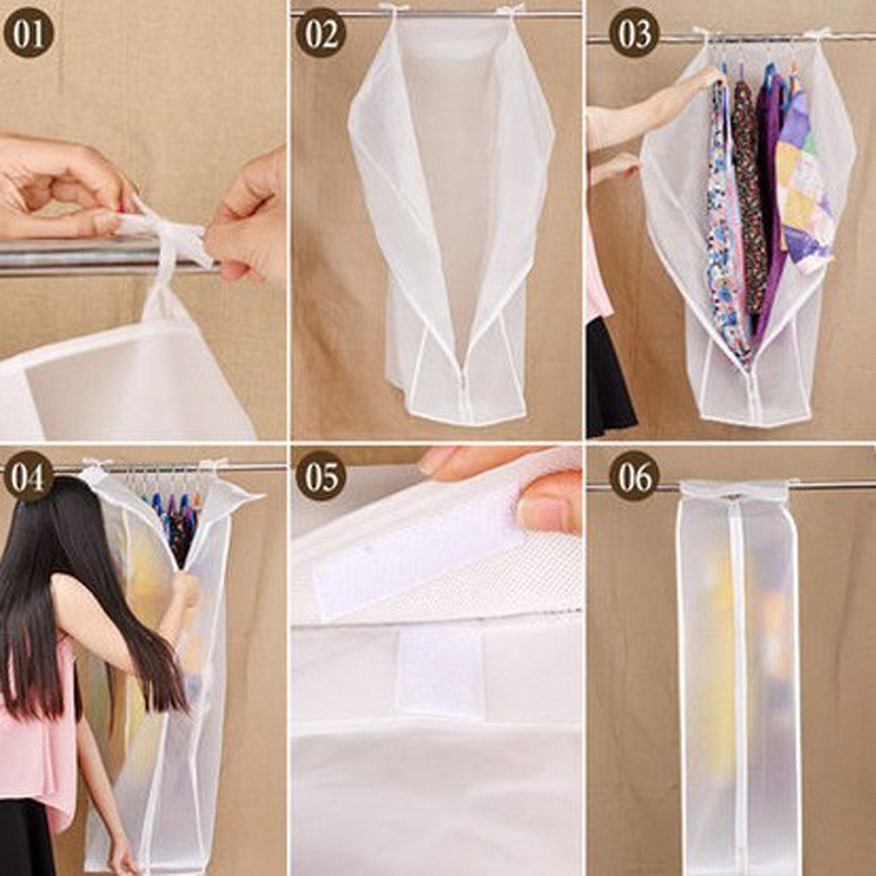 Garment Bag Dustproof Suit Coat Storage Organizer Protector
