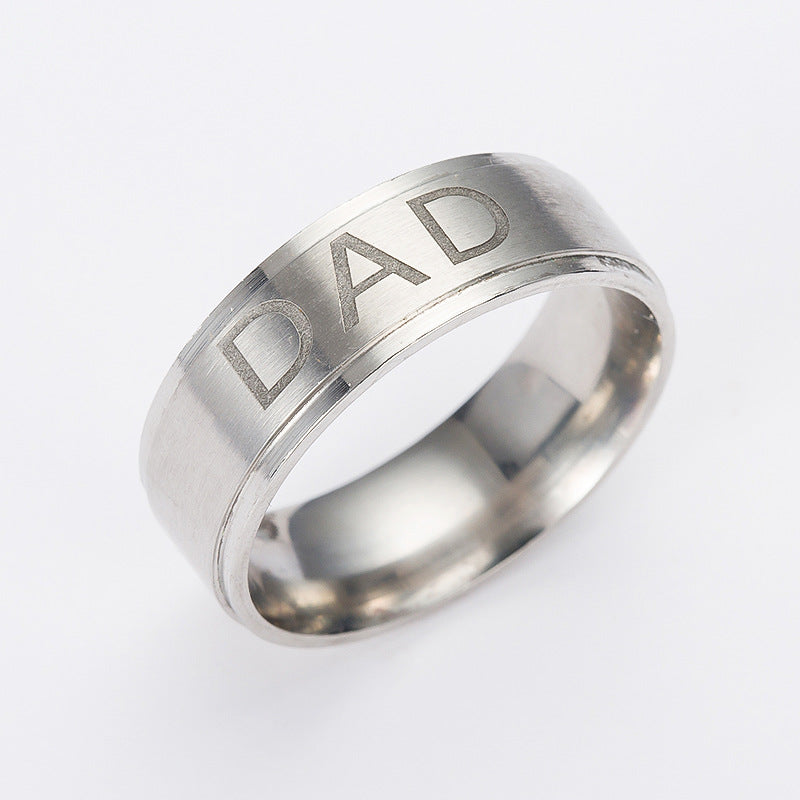 Personalisierter Monogrammring aus Titanstahl – Eleganter gravierter Ring