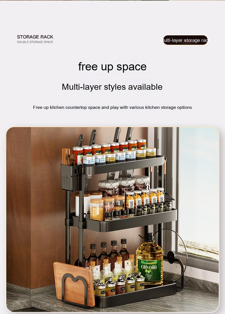 Multi-tier Spice Rack Kitchen | Space-saving Organizer